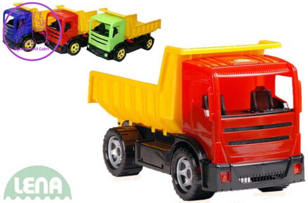 LENA Auto nákladní sklápěč Mercedes 2-osý 62cm plast 3 barvy