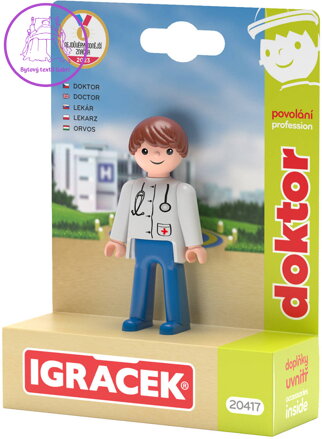 EFKO IGRÁČEK Doktor povolání set figurka kloubová s doplňky