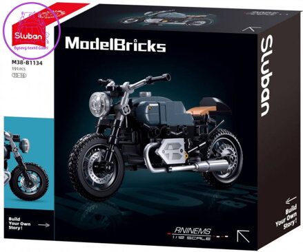 SLUBAN Model Bricks Motorka Latte 191 dílků STAVEBNICE
