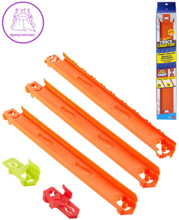 MATTEL HOT WHEELS Track Creator sada 3 rovných tratí Speed Snap