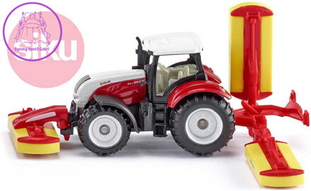 SIKU Model traktor Steyr se sekacími nástavci kov