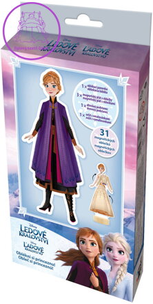 JIRI MODELS Magnetické oblékání + omalovánky Frozen (Ledové Království) Anna