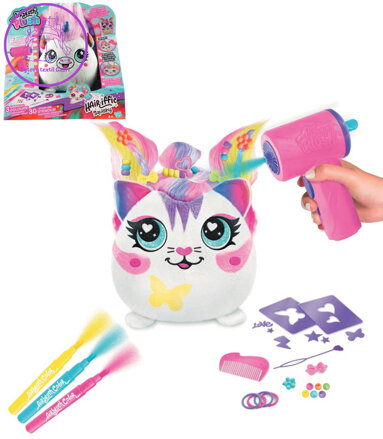 EP Line Airbrush Hair´iffic Squish Pal set plyšák k vybarvení na baterie 2 druhy
