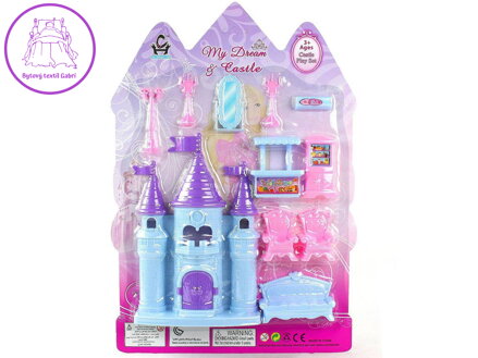 Zámek pro panenky plastový s doplňky