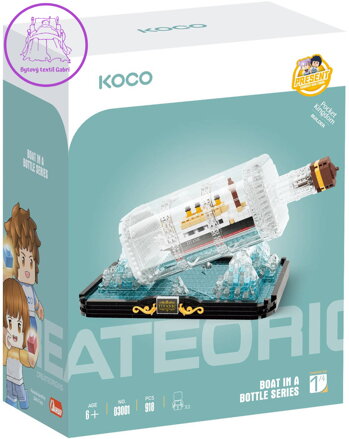 Stavebnice mini KOCO Titanic 918 dílků 3D v láhvi plast