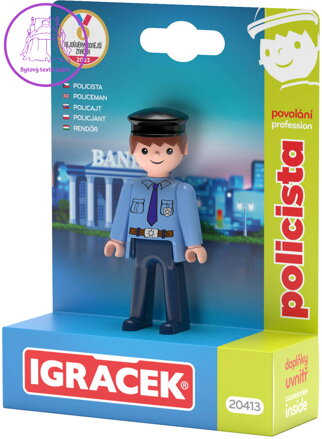 EFKO IGRÁČEK Policista povolání set figurka kloubová s doplňky