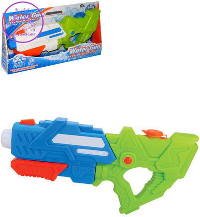Pistole vodní stříkací 44cm se zásobníkem na vodu 2 barvy plast