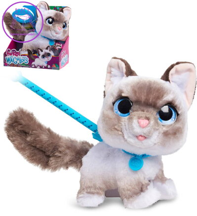 FurReal Wag-A-Lot Ragdoll kotě interaktivní na vodítku na baterie Zvuk