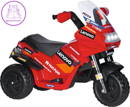 PEG PÉREGO Ducati Desmosedici EVO 50W 6V Tříkolka ELEKTRICKÉ VOZÍTKO
