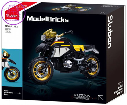SLUBAN Model Bricks Motorka R1250GS 200 dílků STAVEBNICE