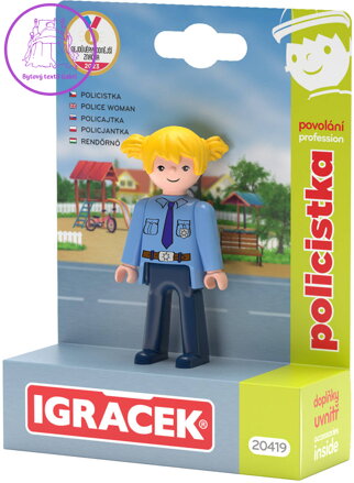 EFKO IGRÁČEK Policistka povolání set figurka kloubová s doplňky