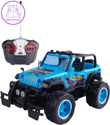 RC Auto terénní modré off-road na vysílačku 27MHz 1:16 na baterie Světlo