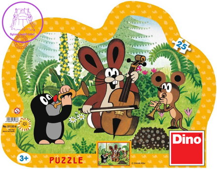 DINO Hra Puzzle Krtek muzikant (Krteček) 25 dílků v krabici
