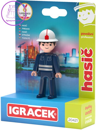 EFKO IGRÁČEK Hasič povolání set figurka kloubová s doplňky