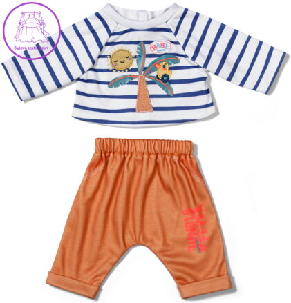 ZAPF BABY BORN Tričko s palmou + kalhoty oblečení pro panenku miminko 43cm