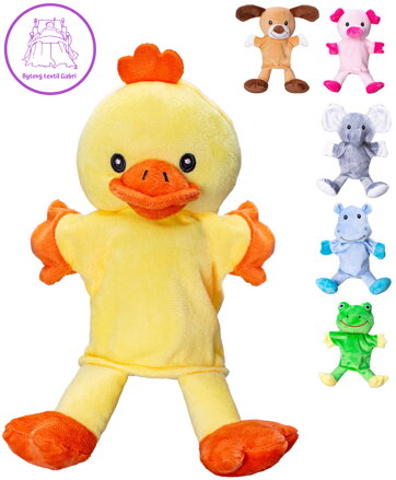 PLYŠ Maňásek na ruku zvířátko 25cm 6 druhů *PLYŠOVÉ HRAČKY*
