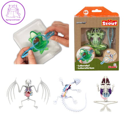 SIMBA Objevuj Mini laboratoř Pitva zvířátka set se slizem a nástroji 3 druhy