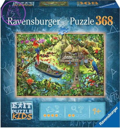 RAVENSBURGER Kids Hra puzzle únikové Džungle 368 dílků 70x50cm skládačka 2v1