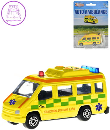 Auto ambulance CZ 2-Play Traffic sanitní vůz na volný chod kov