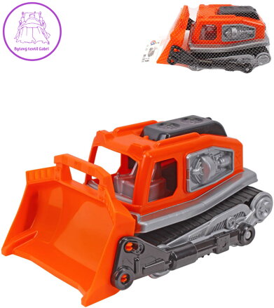 Auto buldozer oranžový volný chod funkční stavební stroj na písek