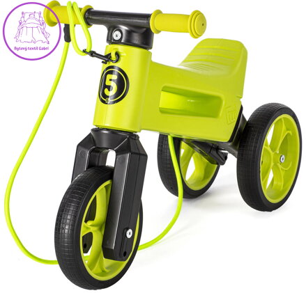 Odrážedlo Funny Wheels Rider SuperSport 2v1 odstrkovadlo s popruhem Zelené
