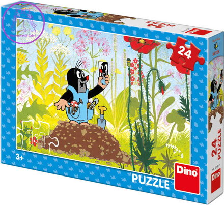 DINO Puzzle Krtek v kalhotkách 24 dílků 26x18cm skládačka v krabici