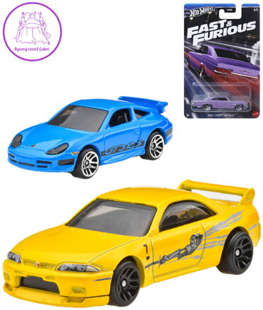 MATTEL HOT WHEELS Auto tématické Rychle a zběsile angličák 4 druhy kov