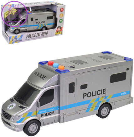 Auto policejní dodávka česká Policie na baterie Světlo Zvuk CZ plast