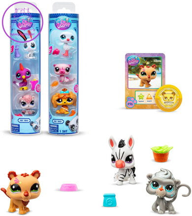 HASBRO LPS Littlest Pet Shop set 3 zvířátka s doplňky 2. série 3 druhy v tubě