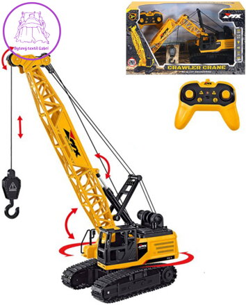 RC Jeřáb stavební pásový na vysílačku 2,4GHz na baterie Světlo Zvuk