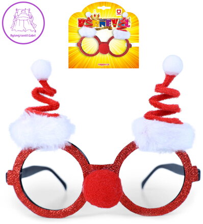 KARNEVAL Brýle vánoční Santa Claus *KARNEVALOVÝ DOPLNĚK*