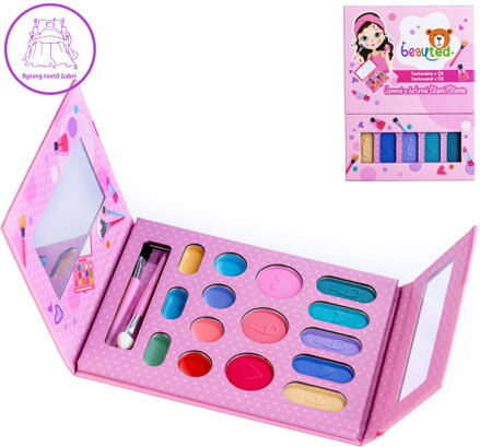 Make-up Beauted dětská sada líčidel šminky se zrcátkem paletka