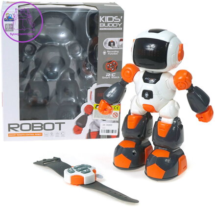 RC Robot na vysílačku chodí tančí na baterie nahrávání REC Světlo Zvuk