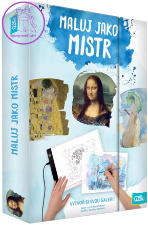 AALBI SCIENCE Maluj jako mistr Kreativní set s barvami a LED tabulkou USB