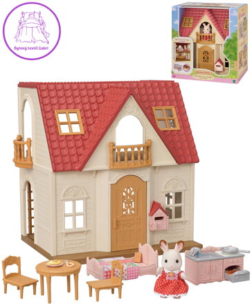 Sylvanian Families Domeček herní set s nábytkem a figurkou králíka plast