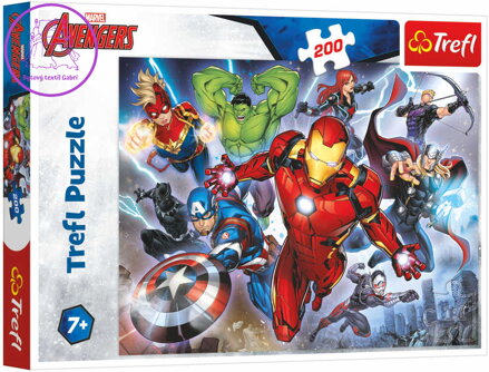 TREFL PUZZLE Disney Avengers skládačka 48x34cm 200 dílků v krabici