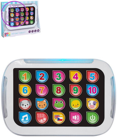 Tablet baby naučný česky mluvící na baterie Světlo Zvuk CZ