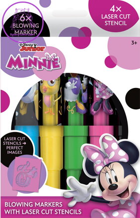 JIRI MODELS Fixy foukací 6ks Disney Minnie Mouse set se 4 šablonami