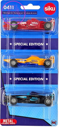 SIKU Auto závodní formule set 3ks závodnička model kov 0411