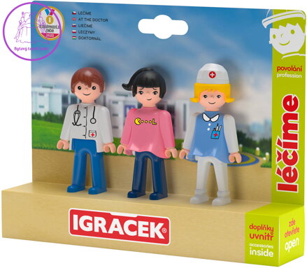 EFKO IGRÁČEK TRIO Léčíme se set 3 figurky kloubové s doplňky