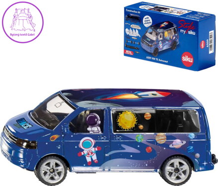 SIKU Auto skládací Volkswagen T5 Astronaut modrý model kov 6509