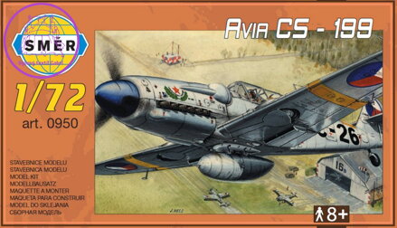 SMĚR Model letadlo Avia CS-199 plastová stavebnice letadla 1:72