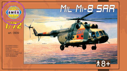 SMĚR Model helikoptéra Mil Mi-8 SAR 1:72 stavebnice vrtulníku 101 dílků