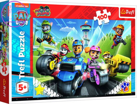 TREFL Puzzle Tlapková patrola na motorkách 41x28cm 100 dílků skládačka v krabici