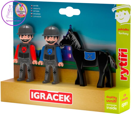 EFKO IGRÁČEK TRIO Rytíři set 2 figurky kloubové s koněm
