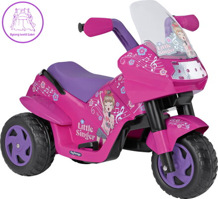 PEG PÉREGO Little Singer 50W 6V Tříkolka holčičí ELEKTRICKÉ VOZÍTKO