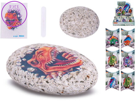 Kamínek dekorativní se samolepkou dinosaurus zvířátka 6 druhů
