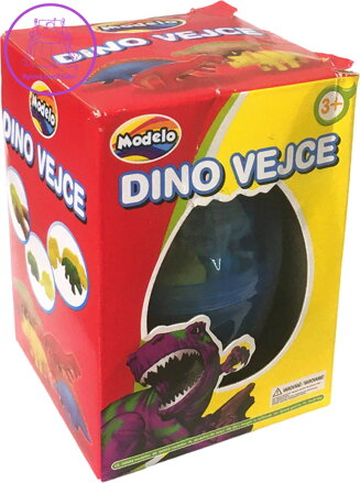 MAC TOYS Modelína ve vejci kreativní set se 2 tvořítky na výrobu dinosaurů