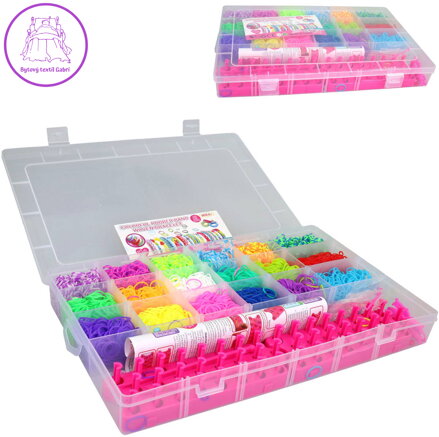 UDĚLEJ SI NÁRAMEK Gumičky barevné LOOM BANDS velká sada v boxu
