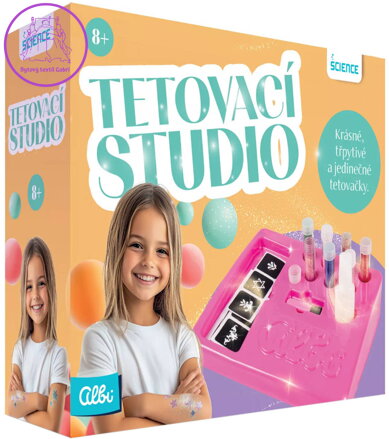 ALBI SCIENCE Tetovací studio kreativní set výroba třpytivého tetování